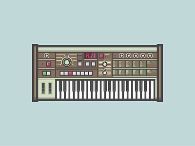KORG icon illustration keyboard korg microkorg synthesizer vector