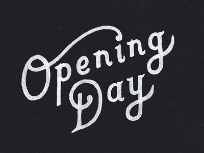 Opening Day baseball hand lettering mlb opening day typography