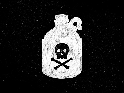 Rum Jug alcohol crossbones icon illustration jar jug logo rum skull