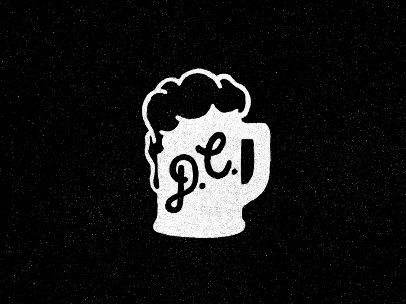 DC Mug logo icon alcohol calligraphy typgraphy illustration beer mug