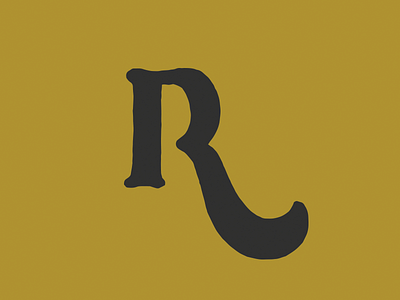 "R" lettering r swash typography