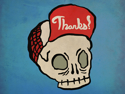 Trucker Hat Skull illustration skull typography