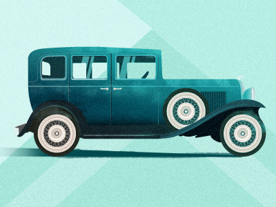 Antic car antic blue car vector