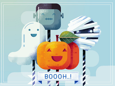 Halloween ! gost halloween monster mummy popcake pumpkin spooky