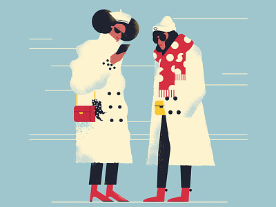 Winter characters coat friend illustrator street vector winter woman women women fashion