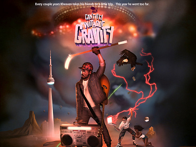 k-os gravity album cover digital 2d hip hop illustration musicians poster art