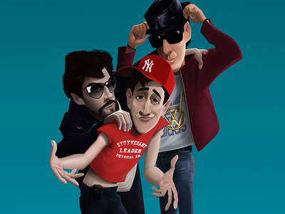 Beastie Boys character concept digital 2d hip hop icon illustration