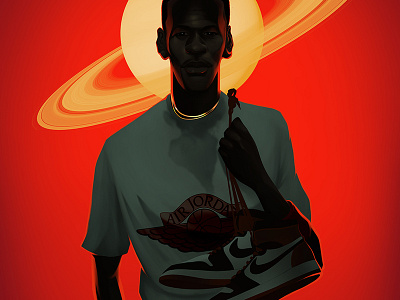Jordan One Poster Sml branding character concept digital 2d hip hop icon illustation illustration logo poster art