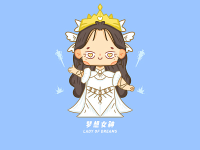 Lady of dreams design illustration