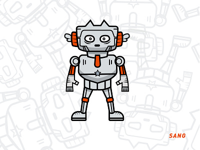 ROBOT- SANG branding illustration