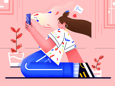 Leisure time app character design design illustration ui ux web website