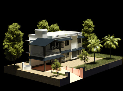 home 3d cgi design home house illustration keyshot miniature render visualization