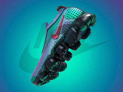 Nike vapormax 3d cgi industrial design keyshot nike render render weekly rhino3d shoe visualization