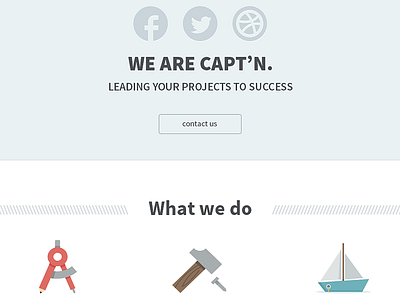Capt'n Splash Screen captn illustrations mobile responsive screen splash vectors web webdesign website