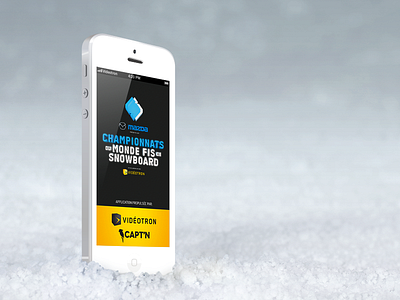 FIS Snowboard World Championships 2013 app captn competition design fis iphone snow snowboard splash screen ui