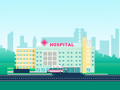 HOSPITAL ILLUSTRATION emergency hospital icon illustration medicine ui