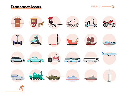 Transport Icons brand car icon illustration logo ship transport