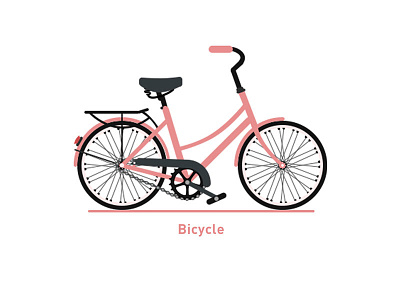 Bicyle — Icon bicycle car environmental protection icon illustration logo pink ui vehicle