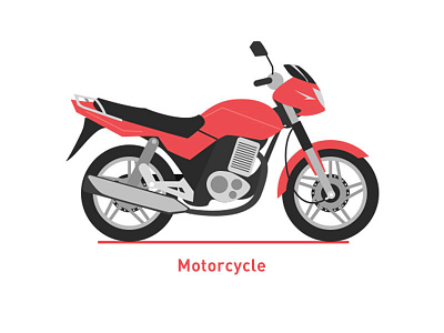 Motorcycle — Icon bicycle icon illustration red traffic ui vehicle