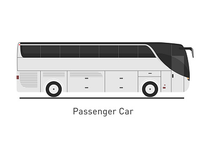 Passenger Car — Icon bus design gray icon illustration traffic ui vehicle