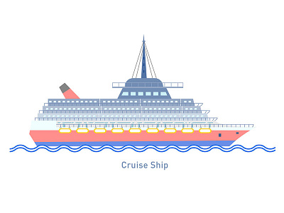 Cruise Ship — Icon boat icon illustration scenery ship traffic ui vehicle vehicles