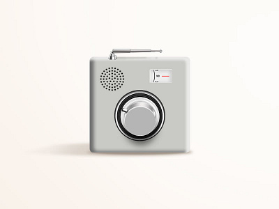 A Radio — Icon braun gray icon illustration music radio repaint ui