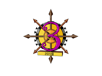 A Class Emblem class emblem icon illustration logo rudder ui violet yellow