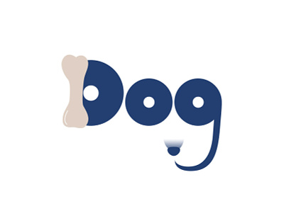 Dog boon dog font icon illustration logo typogaphy