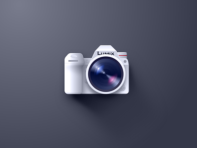 White Camera Icon camera icon lumix mirrorless panasonic s1r