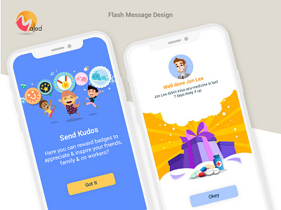 Flash Message Design concept app design flash messages