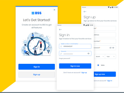 Signin & SignUp template Design app app branding app concept app design design illustration ui ui ux design uidesign ux design