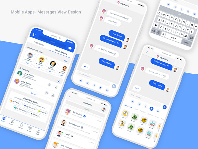 Mobile-iOS apps-messages-view-design app design messages design mobile design