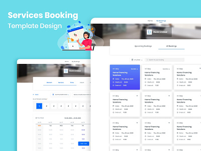 Booking Template Design UI Kits booking time slot design my booking design
