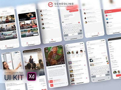 Online course iOS app Design UI kits_ part-2 app branding app concept app design chat app messages design mobile design ux design