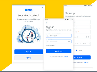 Signin & SignUp Design UI Kits android app android app design app design mobile design sign in page sign up page