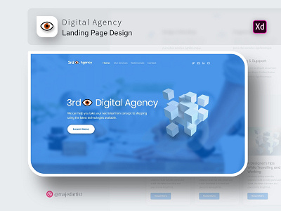 Digital Agency Landing Page Design landing page concept ux ui design web design