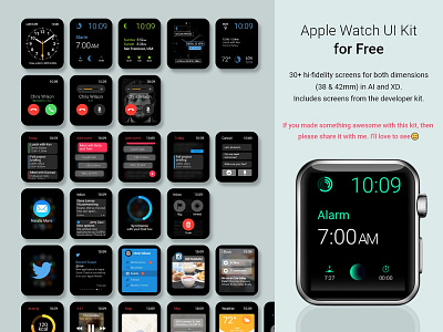 Apple Watch UI Kit For Free