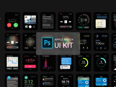 UI kit PSD for Apple Watch