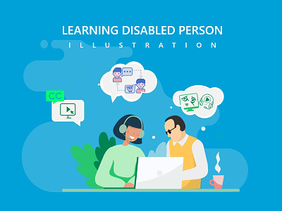 Learning disabled person illustration