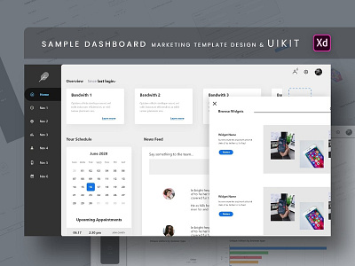 Dashboard Marketing Template Design & UI KIT