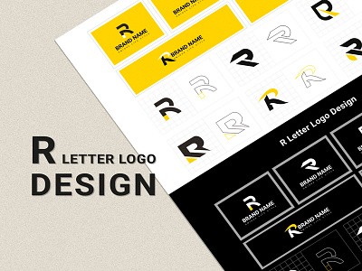 R Letter Logo Template Design