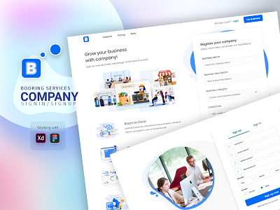 Booking services- company sign in-signup