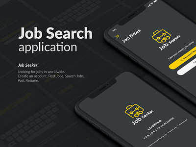 Job Search app design template