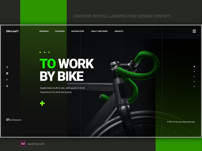 🚲Bicycle landing page design concept