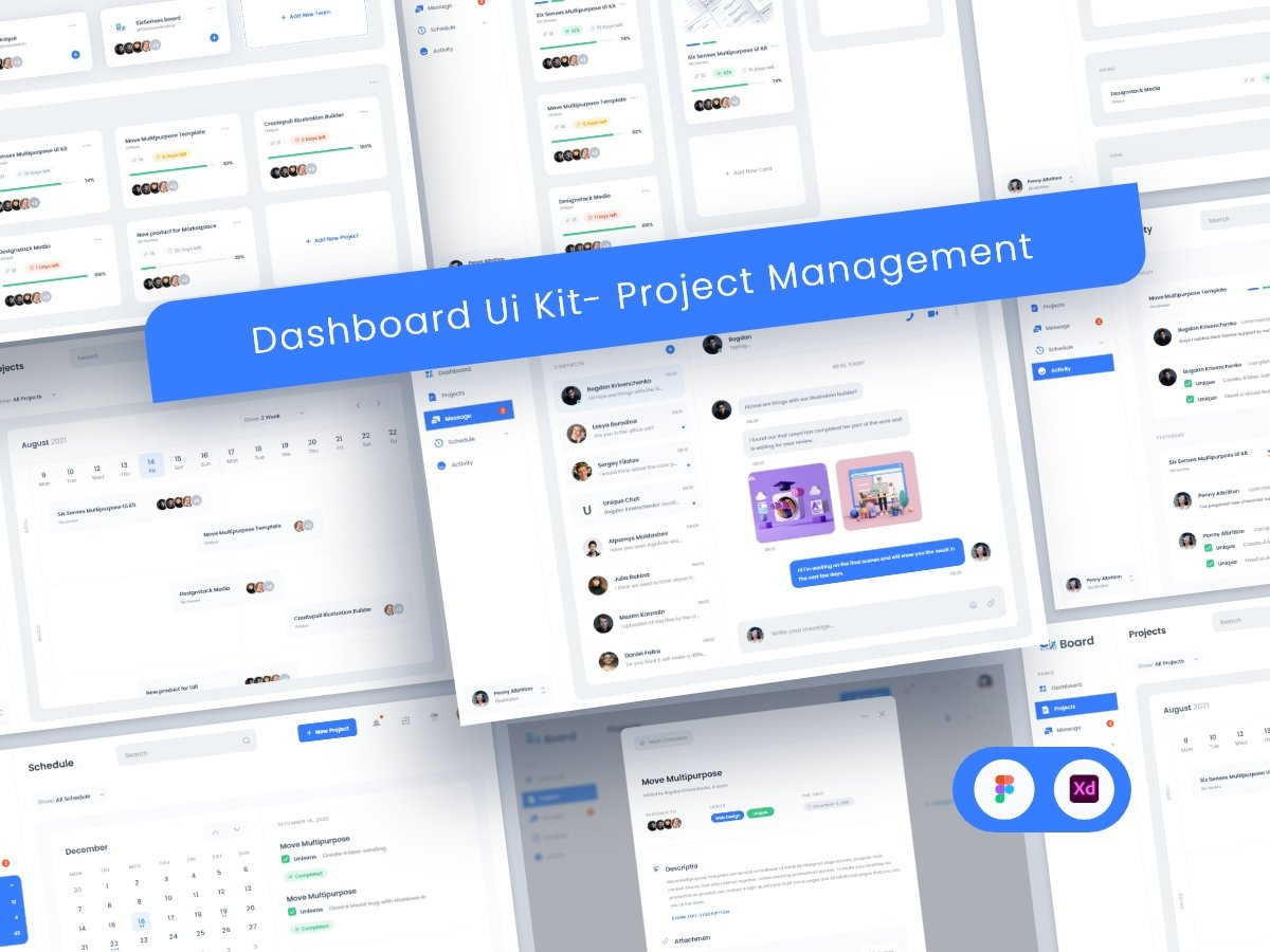 Dashboard UI Kit_ Project Management by Majed Rahman on Dribbble