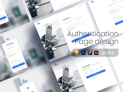 Authentication Page design UI kit