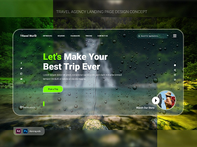 Travel Agency landing page design Concept