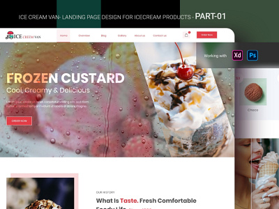 Ice Cream Van- Landing Page Design For Ice-Cream Products - Part