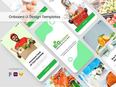 Onboard UI Design Templates - Grocery app