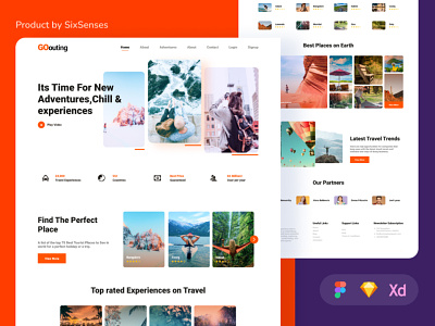 GOouting- Travel Agency Landing Page Design